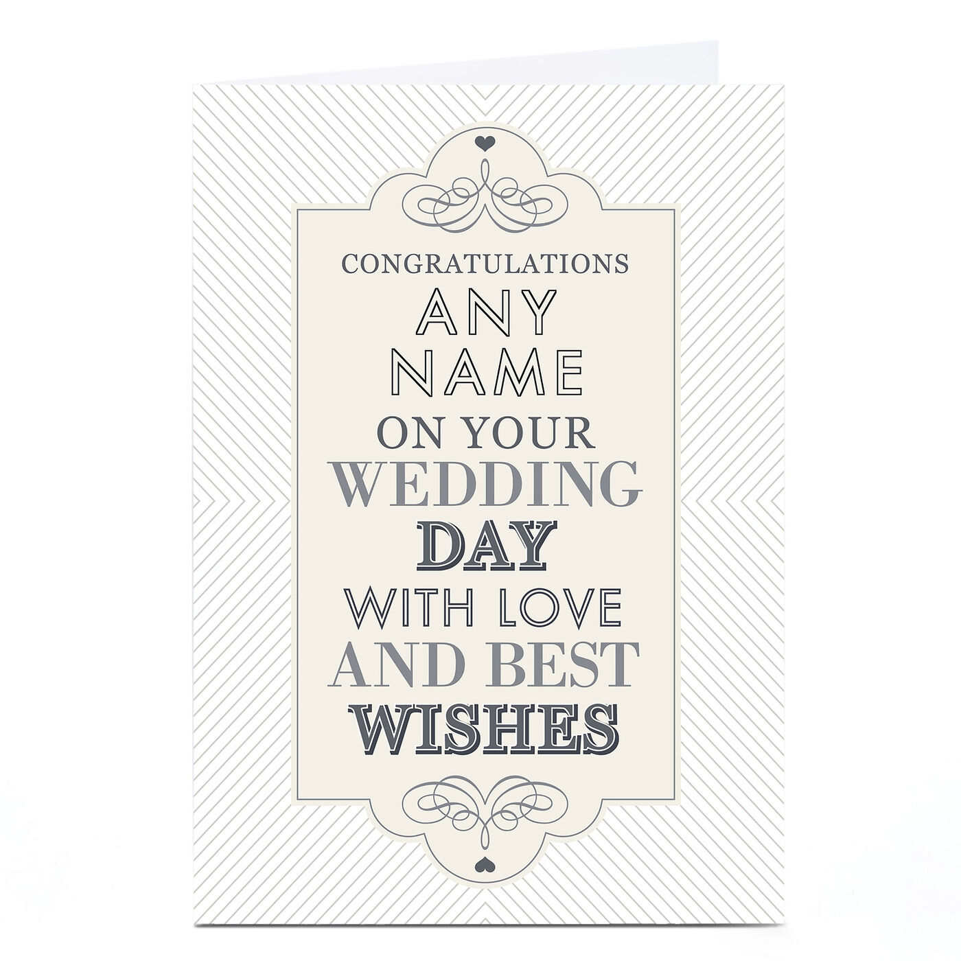 Buy Personalised Wedding Card With Love & Best Wishes for GBP 1.79