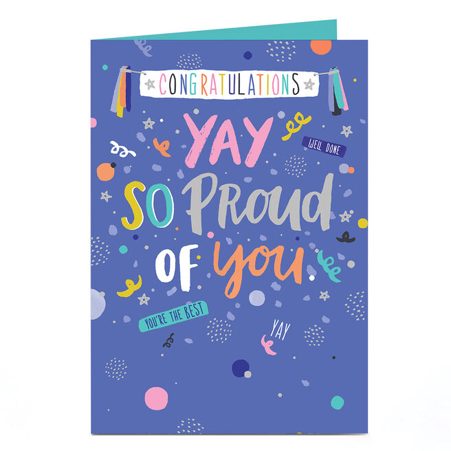 Congratulations Card - Yay So Pround of You
