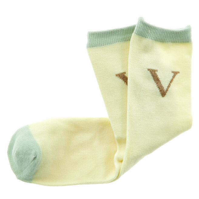 Letter V Socks