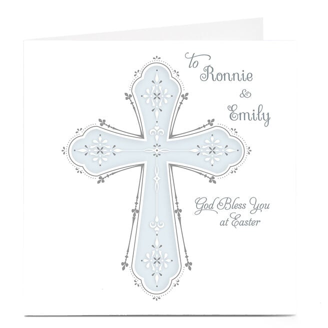 Personalised Easter Card - God Bless You At Easter