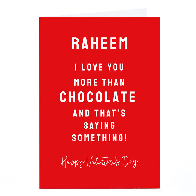 Personalised Valentine's Day Card - That's Saying Something!