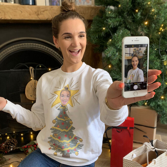 Photo Upload Jumper - Christmas Tree Star