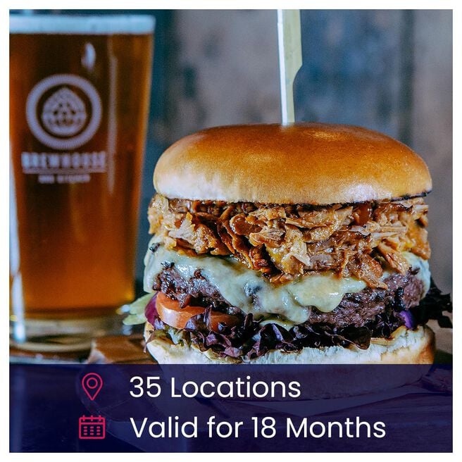 Gourmet Burger and a Craft Beer for 2 Gift Experience Day