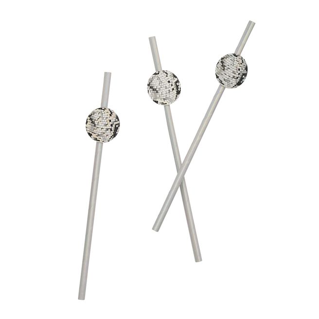Disco Ball Paper Straws - Pack of 16