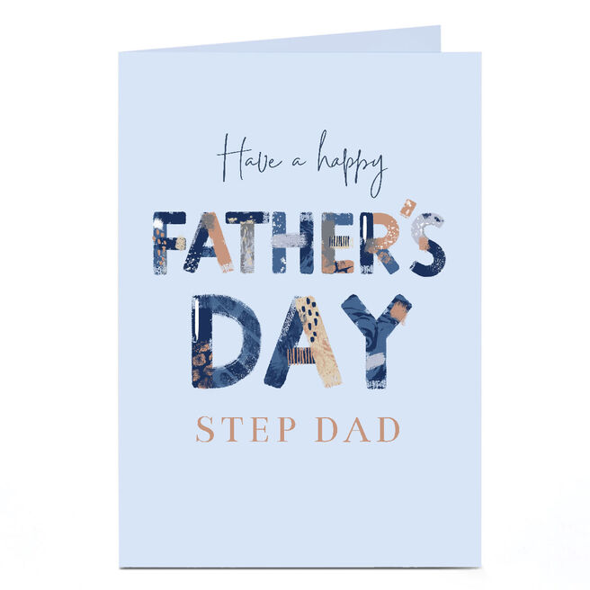 Personalised Father's Day Card - Have A Happy Father's Day, Stepdad