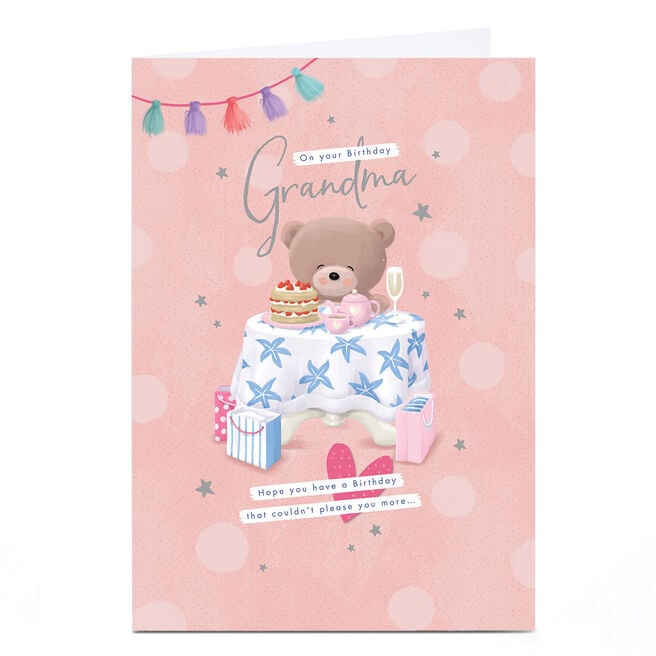 Hugs Birthday Card - Bear Tea Party, Grandma