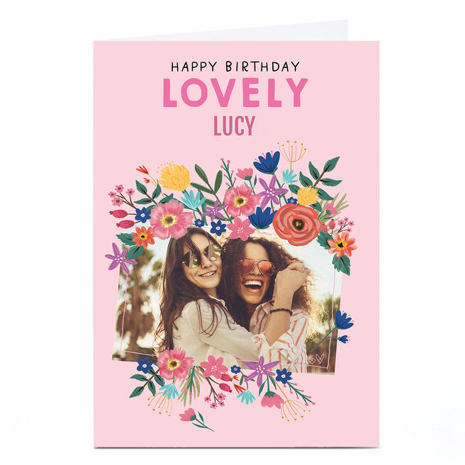 Personalised Charm & Style Photo Card - Lovely Birthday