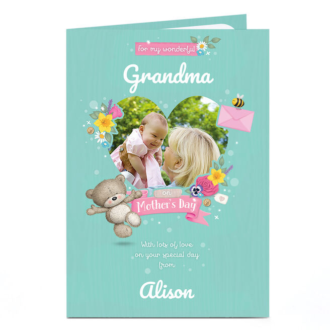 Photo Upload Mother's Day Card - Floral Heart