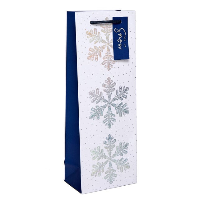 Let It Snow Christmas Bottle Gift Bag