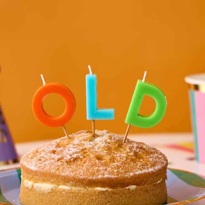 OLD Cake Candles - Pack of 3