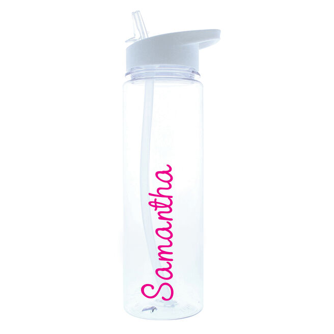 Personalised Pink Name Water Bottle