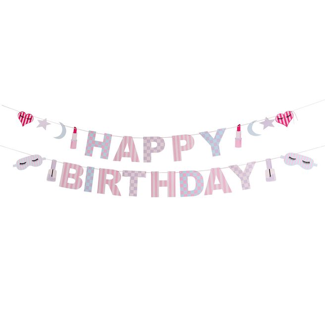 Pamper Party Happy Birthday Card Banner