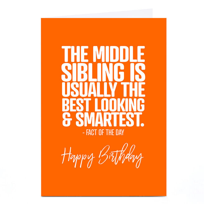 Personalised Punk Birthday Card - Middle Sibling