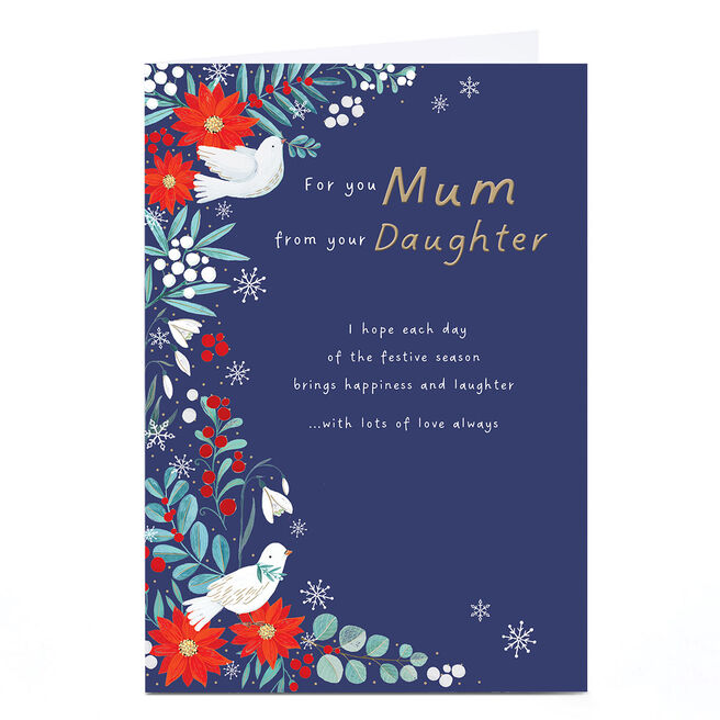 Personalised Christmas Card - For You Mum From Your Daughter