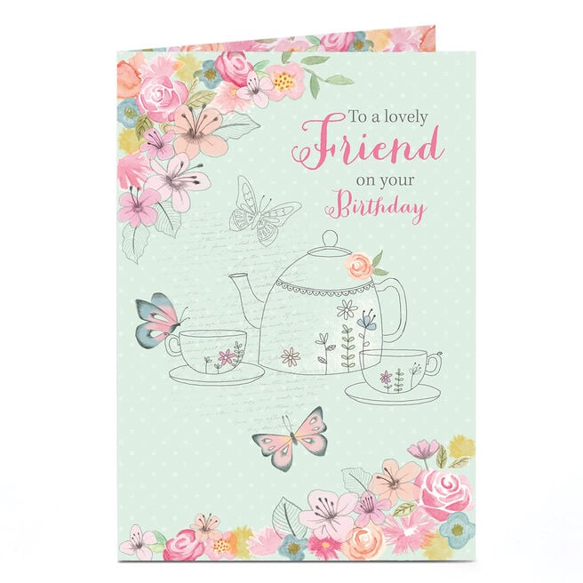 Birthday Card - Pastel Tea Party Lovely Friend