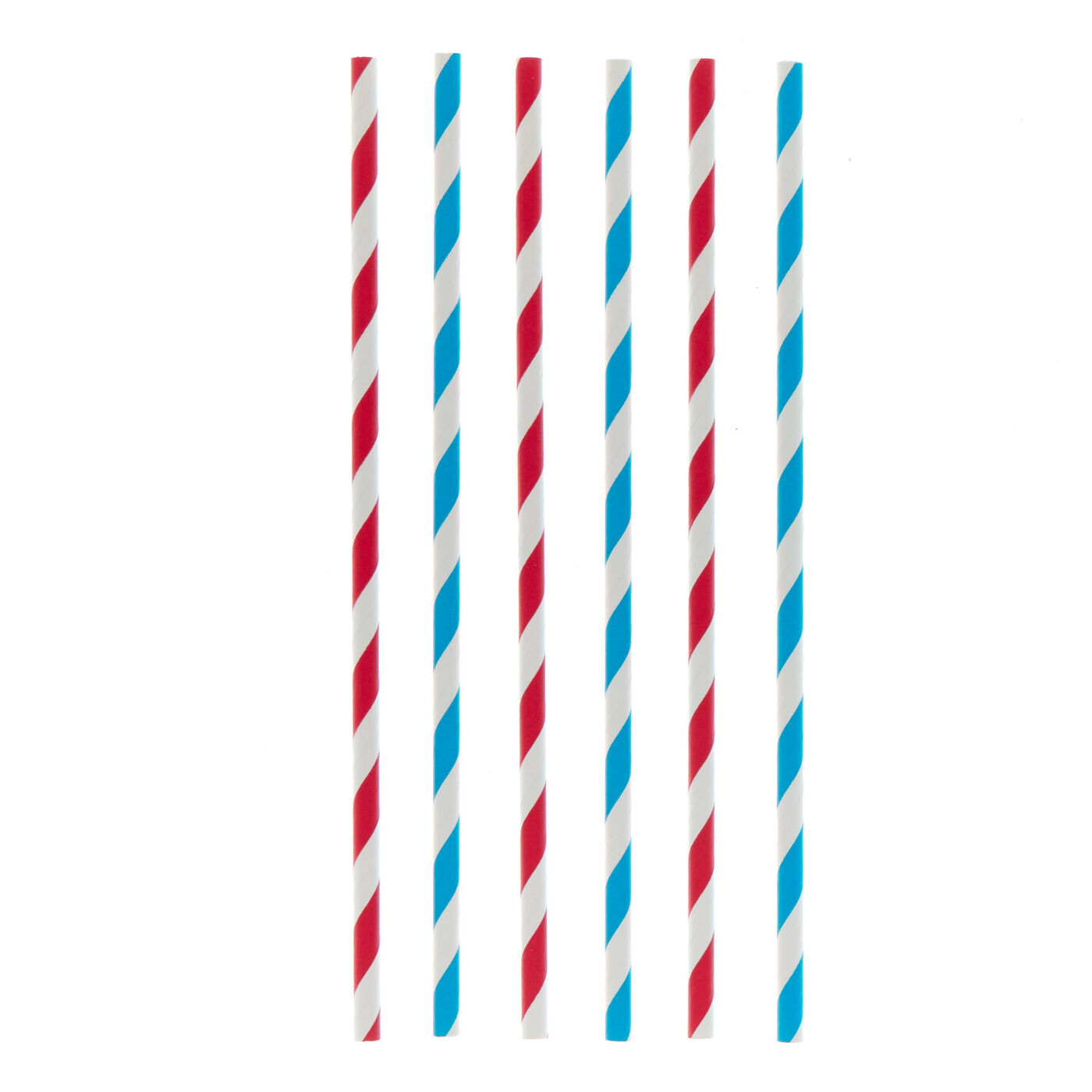Buy Blue & Red Stripes EcoFriendly Paper Straws Pack of 80 for GBP 1