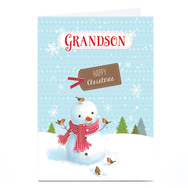 Personalised Christmas Card - Grandson