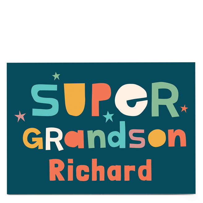 Personalised Hello Munki Card - Super Grandson