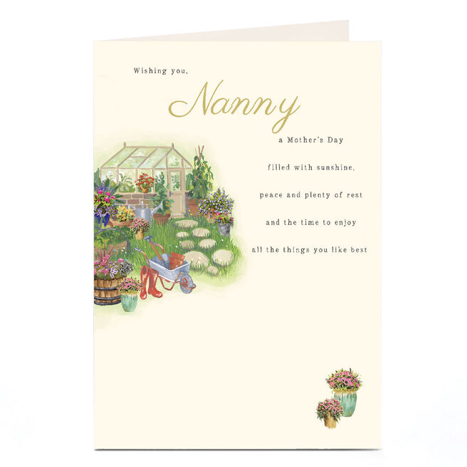 Personalised Mother's Day Card - Greenhouse Nanny