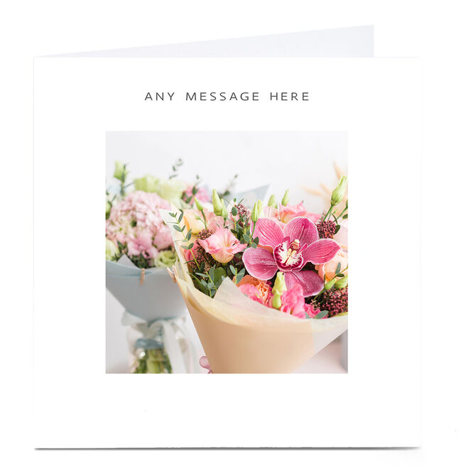 Personalised Charity Card - Bunch Of Flowers