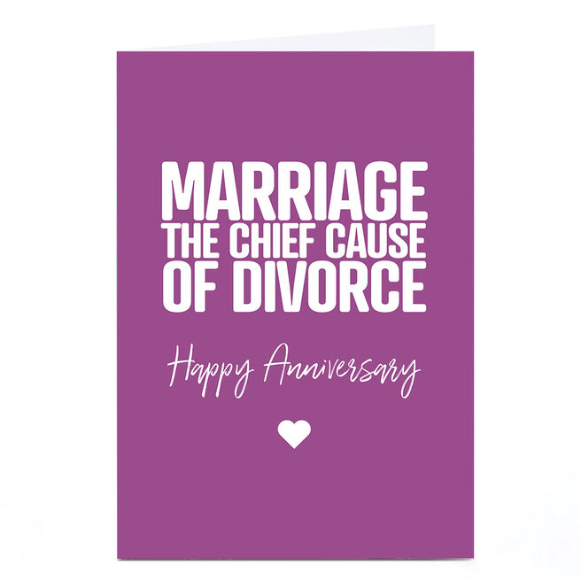 Personalised Punk Cards Anniversary Card - Cause of Divorce