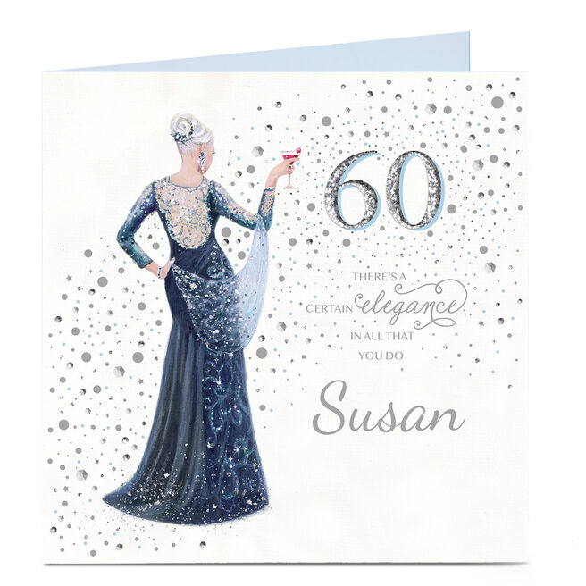 Personalised 60th Birthday Card - A Certain Elegance
