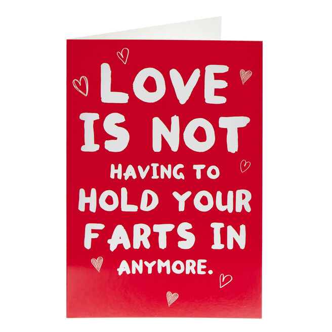 Hold Your Farts In Valentine's Day Card