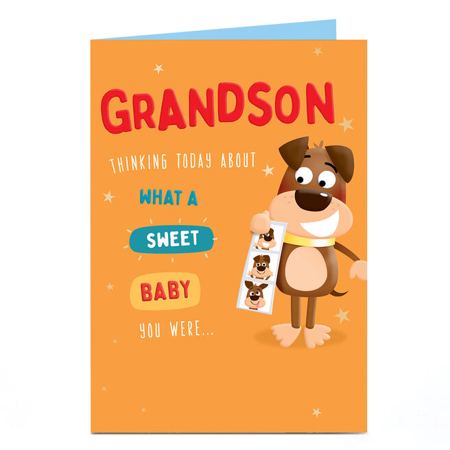 Birthday Card - How Sweet You Were What Happened, Grandson