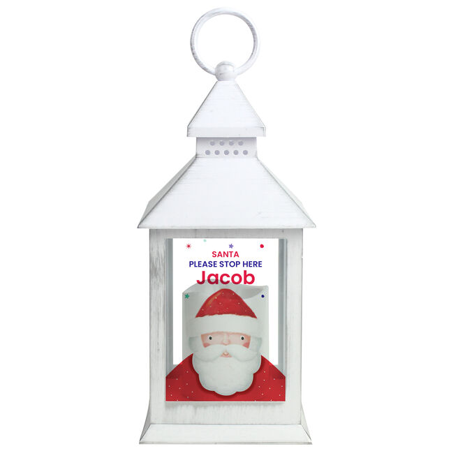 Personalised Light-Up Santa Please Stop Here Lantern