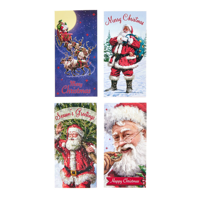 Traditional Christmas Money Wallets - Pack of 4