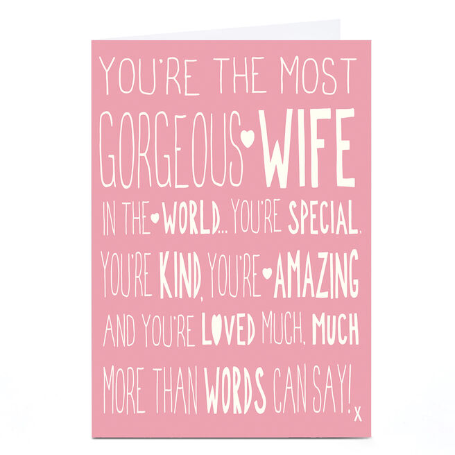 Personalised Card - Gorgeous Wife