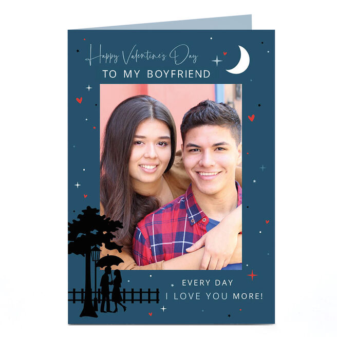 Photo Valentine's Day Card - Starry Night, Boyfriend