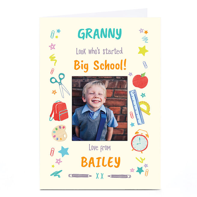 Photo Back To School Card - Look Who's Started