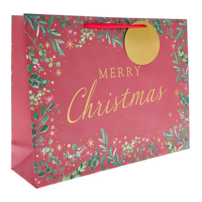 Merry Christmas Extra Large Landscape Gift Bag