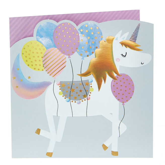 Any Occasion Card - Balloons & Unicorn