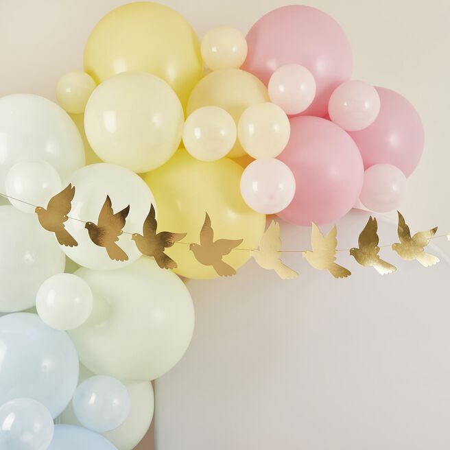 Gold Dove Card Garland 2m