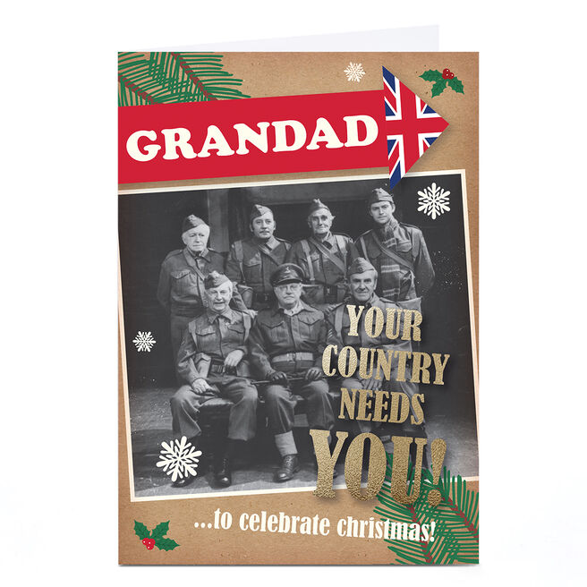 Personalised Dad's Army Christmas Card - Your Country Needs You!