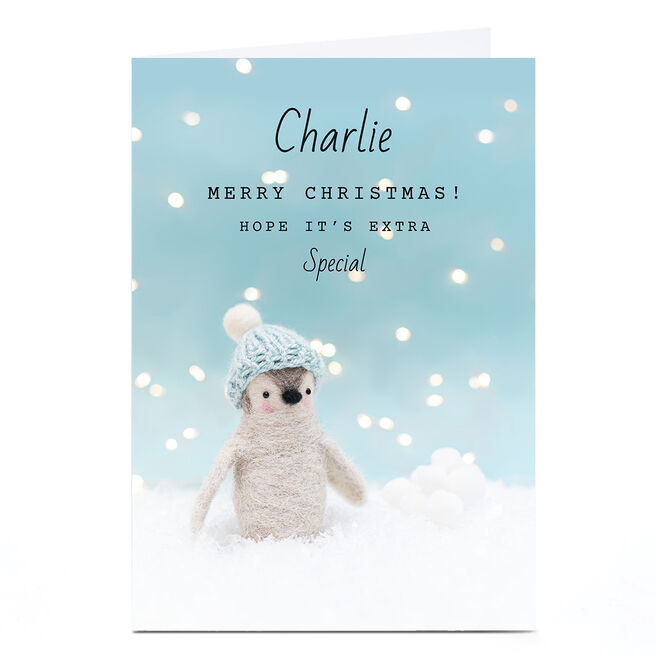 Personalised Lemon and Sugar Christmas Card - Penguin