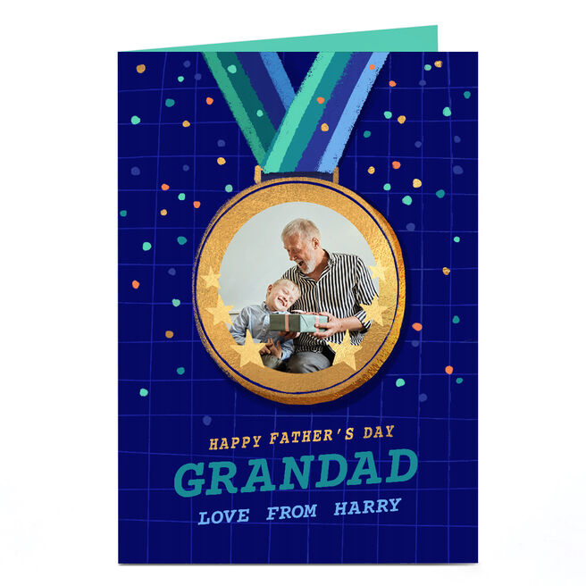 Photo Father's Day Card - Gold Medal