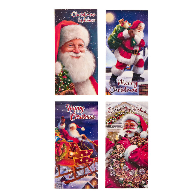 Traditional Christmas Money Wallets - Pack of 4