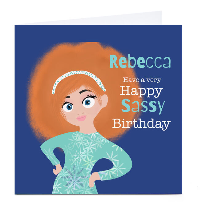 Personalised Rosha Designs Birthday Card - Sassy