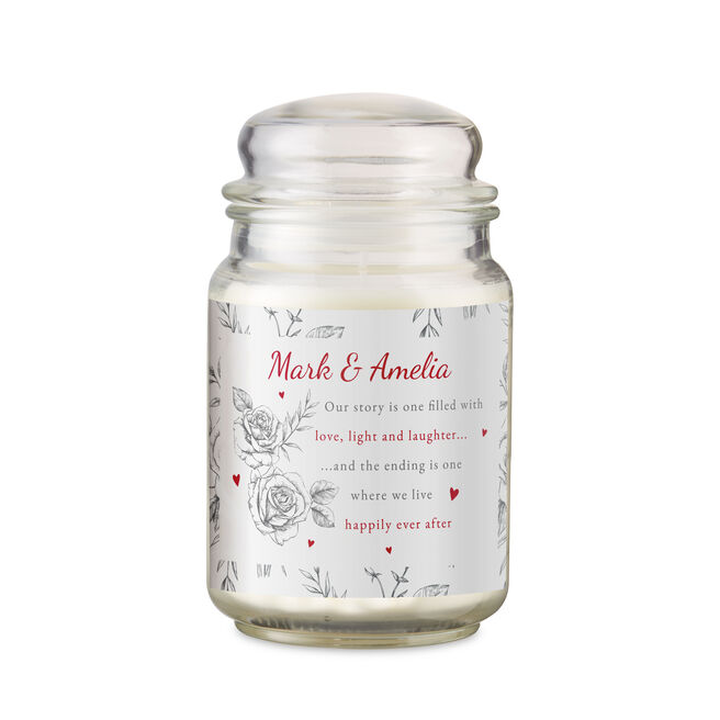 Personalised Happily Ever After Vanilla Candle Jar