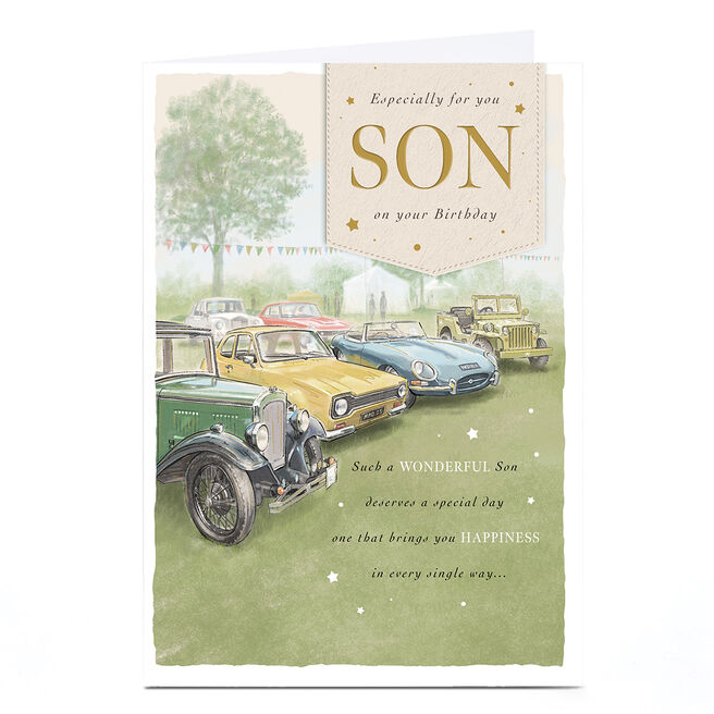 Birthday Card - Classic Cars, Son