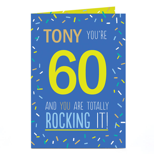 Personalised Birthday Card - You're Totally Rocking It, Editable Age