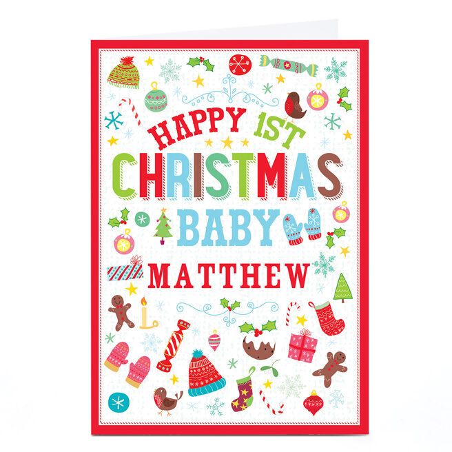 Personalised Christmas Card - 1st Christmas Baby