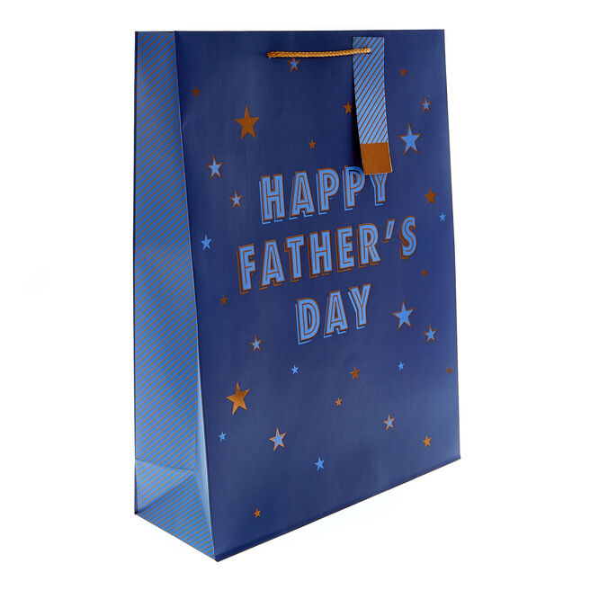 Extra Large Portrait Gift Bag - Happy Father's Day