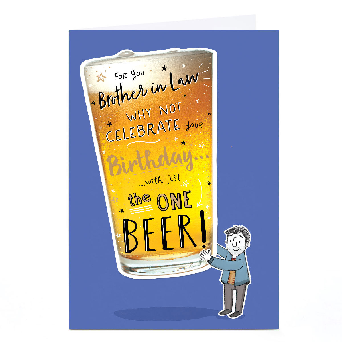 Personalised Stella Lager Birthday Card – For Son, Husband, Friend, Brother – UK Made