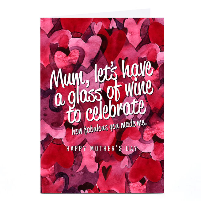 Punk Mother's Day Card - Glass of Wine