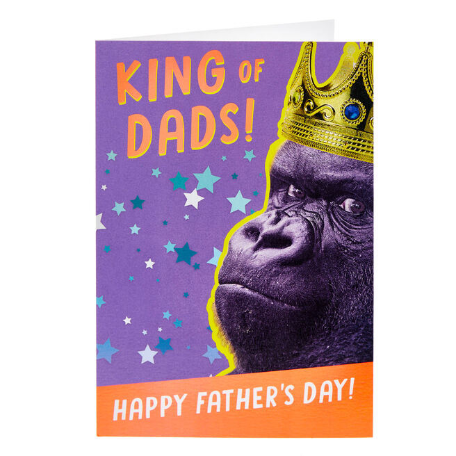 King of Dads Gorilla Father's Day Card