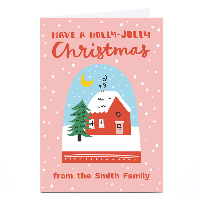 Peronalised Ashley Le Quere Christmas Card - Holly-Jolly